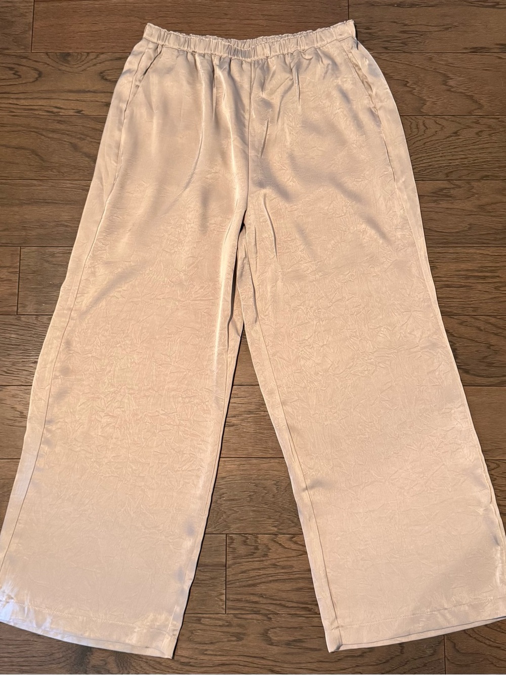 bohme Taupe Satin Wide-Leg Pants - Picture 4 of 7